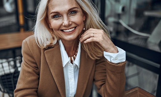 Woman smiling with veneers in Fort Worth