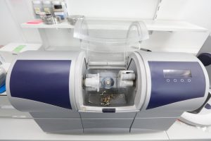 A CEREC milling machine.